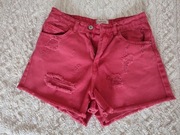 Krótkie spodenki dziewczęce czerwone - XS