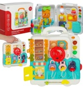 Tablica manipulacyjna sensoryczna Busy Book walizka 18m+ zabawka