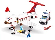 Klocki wzór LEGO Samolot lotnictwo lot Prezent lotnisko Hit