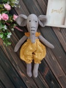 Słoń maskotka handmade szyta prezent roczek 