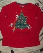 Bluzka świąteczna gwiazdka 128