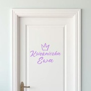 Personalizowana naklejka z imieniem dziecka do dekoracji drzwi