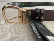 Pasek dwustronny Wojas bordowo-czarny | rozmiar 85