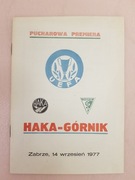 Górnik Zabrze - Haka Valkeakoski 14.09.1977 program