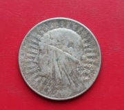 5 ZŁOTYCH GŁOWA KOBIETY 1934 rok - srebro AG oryginał RZADSZA  N3