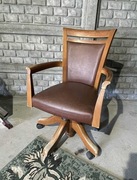 Drewniany fotel obrotowy biurowy / gabinetowy – sprawny