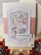 KARTKA ŚWIĄTECZNA handmade w kopercie - personalizowana, ręcznie robiona