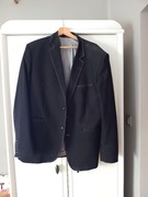 ciemna czarna męska marynarka żakiet czarny męski garnitur 54 nawesele