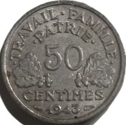 Francja 50 centymów z 1943 roku - OBEJRZYJ MOJĄ OFERTĘ