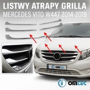 Listwy atrapy grilla Mercedes Vito W447 14+ PRE-FL tuning chrom akcesoria