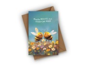 KARTKA ŚLUBNA- WASZA MIŁOŚĆ JEST SŁODKA JAK MIÓD!