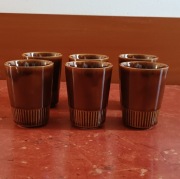 Komplet kubków Emka , porcelit Pruszków PRL