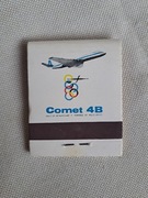 Unikatowe zapałki lot olimpijski Comet 4 B . Saffa Italy. 