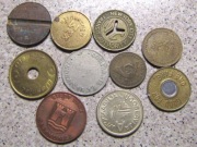 Zestaw 10 żetonów - Włochy, USA, Niemcy i inne