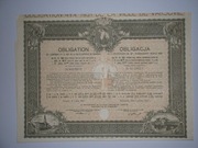 OBLIGACJA 4 1/2 % POŻYCZKI M. ST. WARSZAWY 1931 r  NA 99...ZŁ W ZŁOCIE 