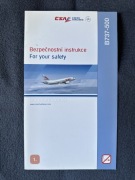 Safety Card / Instrukcja Bezpieczeństwa ČSA Czech Airlines Boeing 737-500