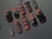 Długie tipsy kwadraty swag