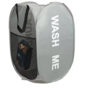 Pojemnik na pranie kosz torba szara