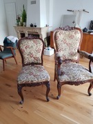 Krzesło w stylu Ludwik - komplet 5 krzeseł plus fotel