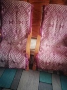 Narzuty komplet na wersalkę i fotele vintage PRL  