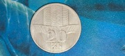 Monety PRL - 20 zł 1976 wieżowiec i kłosy
