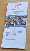HOUSTON Southwestern Suburbs TEXAS - duża rozkładana mapa 