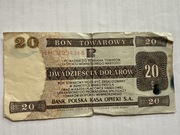 Bon Towarowy 20 Dolarów rok 1979