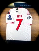 L) PATO 7 MILAN 2009/2010 LIGA MISTRZÓW JERSEY SAN SIRO Nowa Biała Koszulka