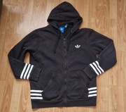 Czarna orginalna bluza Adidas L z kapturem 