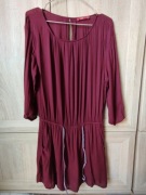 Bordowa damska sukienka z dzianiny marki edc by Esprit XS