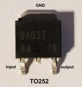 BA033  Low Dropout Voltage Regulator IC Positive Fixed 1 Output 1A. ROHM