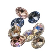 Ozdoby 3d, biżuteria, cyrkonie, charms - rhinestones 6x8mm, zestaw 5szt.