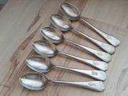 BRYTYJSKIE ŁYŻECZKI DO HERBATY KRÓL JERZY VI MONOGRAM 