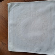 Serwetka len bawełna wzór wpleciony w tkaninę 