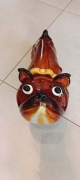 Szklana Figurka Buldog Styl Murano Rękodzieło