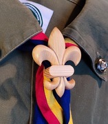 Drewniany pierścień na chustę harcerską