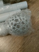 Karnisz biały 120 cm z ażurowym zakończeniem 