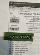 Dysk SSD SAMSUNG 860 EVO 500 GB M.2 SATA 600 – zdrowie 99 %- raport