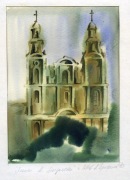 A. Gerasimov (1993) akwarela Kościół św. Marii Magdaleny we Lwowie