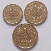 1 gr, 2 gr, 5 gr 1998 r. - stan 1/-1