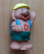 Pies z plecakiem (zabawka gumowa)_ z PRL