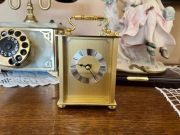 Zegar Kominkowy Podróżny Carriage Clock Germany Mosiężny