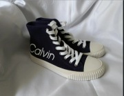 Granatowo biale nowe trampki meskie Calvin Klein numer 40