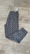 D&A spodnie alladynki bambus wzorzyste czarne L-3XL