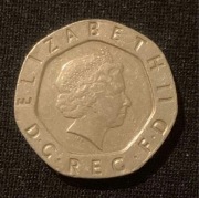 Wielka Brytania. 20 pensów 2005. Twenty pence. Elżbieta II.