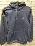 Męska bluza do biegania M granatowa z kapturem 