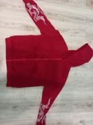 Bluza mieka czerwona z brylancikami w kształcie ognia