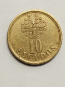 Sprzedam monetę Portugalia 10 eskudo 1997r. stan bdb