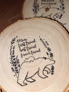 A gift for mom - Wood slice / quotes 