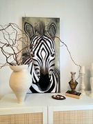 Obraz akrylowy na płótnie ,,zebra " 120x60cm